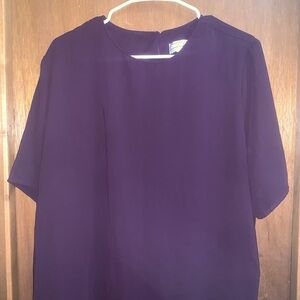 Dress Barn Deep Purple Short Sleeve Top